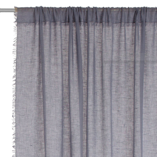 Kiruna curtain, blue grey, 100% linen | URBANARA curtains