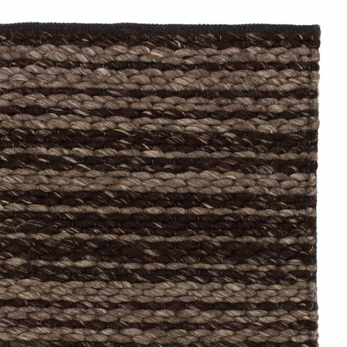 Romo rug, light brown & brown, 50% wool & 50% cotton