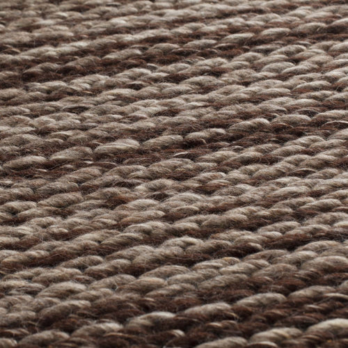 Romo rug, light brown & brown, 50% wool & 50% cotton |High quality homewares