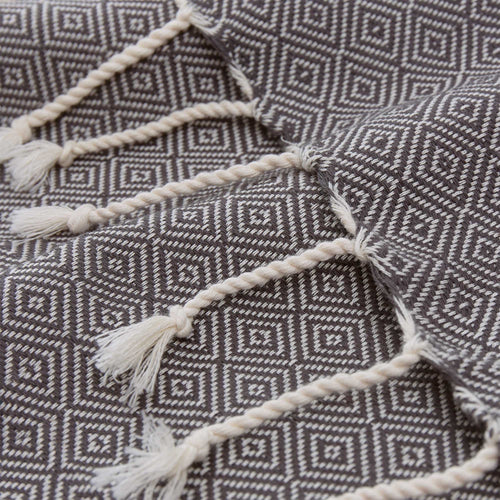 Cesme Hammam Towel grey & white, 100% cotton | URBANARA hammam towels