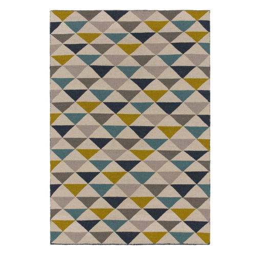 Barli rug in olive green, 50% new wool & 50% cotton |Find the perfect wool rugs