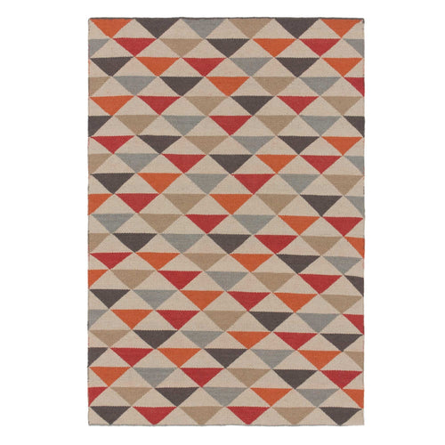 Barli rug, orange, 50% new wool & 50% cotton |High quality homewares