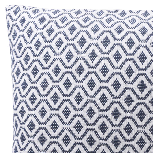 Viana cushion cover, blue grey & white, 100% cotton | URBANARA cushion covers