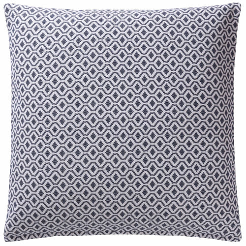 Viana cushion cover, blue grey & white, 100% cotton