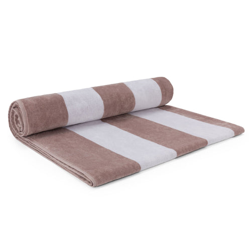 Avelar beach towel, white & natural, 100% cotton |High quality homewares
