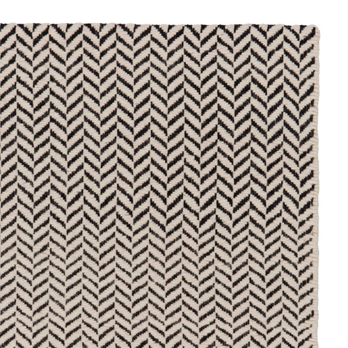 Kolvra rug, black & white, 100% new wool