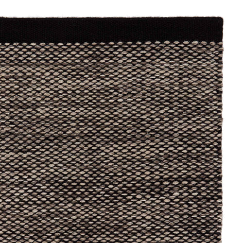 Odis rug, grey brown & off-white & black, 87% new wool & 9% cotton & 4% polyester
