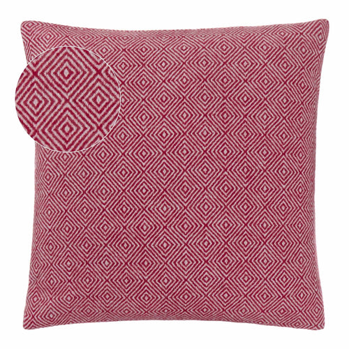 Uyuni blanket, bordeaux red & cream, 100% cashmere wool |High quality homewares