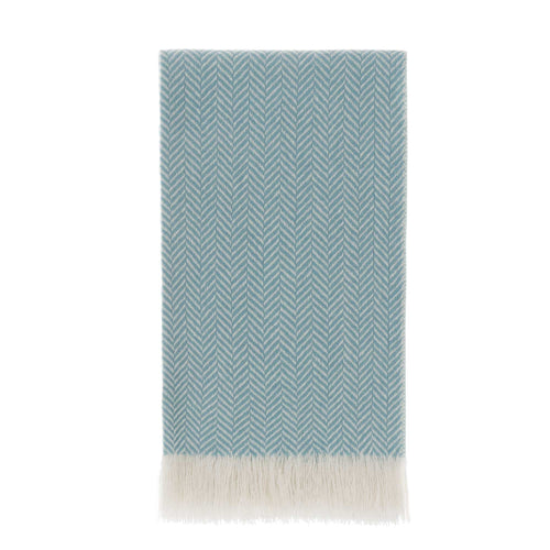 Nerva scarf, mint & cream, 100% cashmere wool | URBANARA hats & scarves