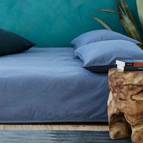 Luz Bed Linen in blue | Home & Living inspiration | URBANARA
