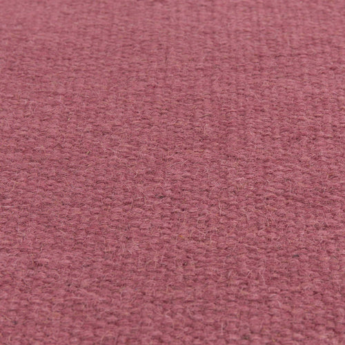 Manu rug, raspberry, 50% new wool & 50% cotton | URBANARA wool rugs