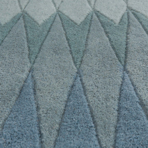 Karise rug in mint & turquoise & teal, 100% new wool |Find the perfect wool rugs