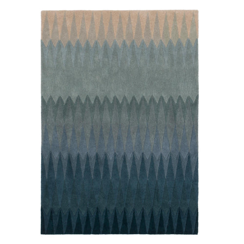 Karise rug, mint & turquoise & teal, 100% new wool | URBANARA wool rugs
