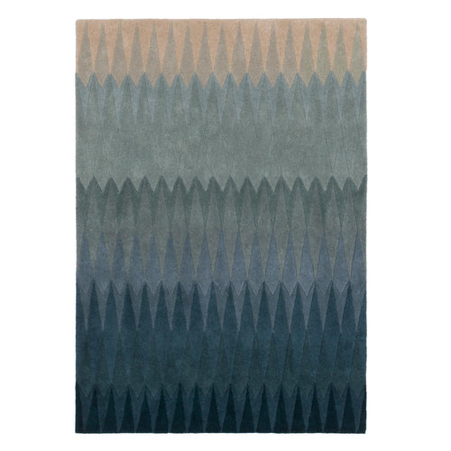 Karise rug, mint & turquoise & teal, 100% new wool | URBANARA wool rugs