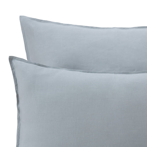 Bellvis pillowcase, green grey, 100% linen | URBANARA linen bedding