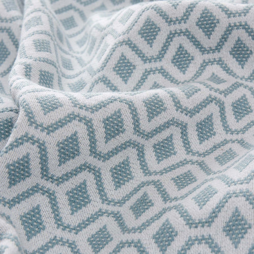 Viana bedspread, grey green & white, 100% cotton | URBANARA bedspreads & quilts