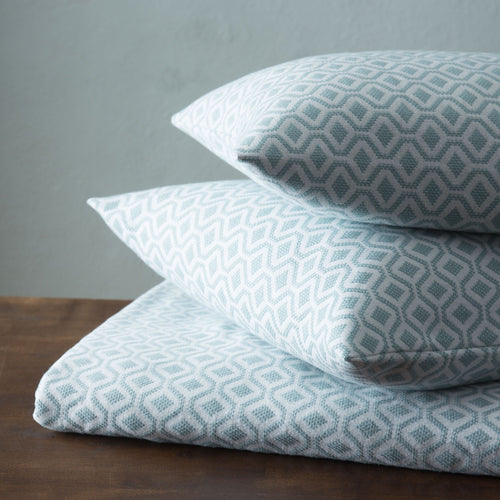 Viana bedspread in grey green & white, 100% cotton |Find the perfect bedspreads & quilts