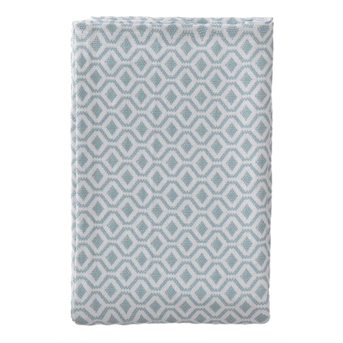 Viana bedspread, grey green & white, 100% cotton