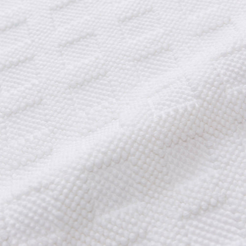 Osuna bath mat, white, 100% cotton | URBANARA bath mats
