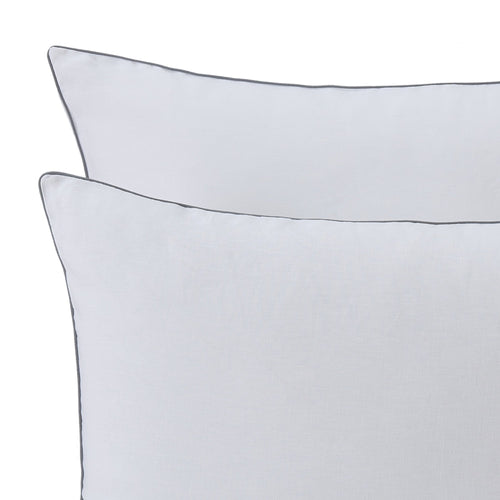 Tercia Bed Linen white & charcoal, 100% linen | URBANARA linen bedding