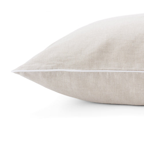 Tercia pillowcase, natural & white, 100% linen | URBANARA linen bedding