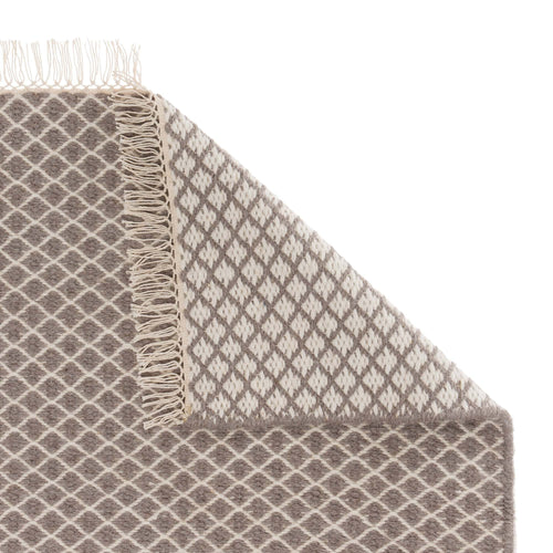 Loni rug, grey & off-white, 100% wool