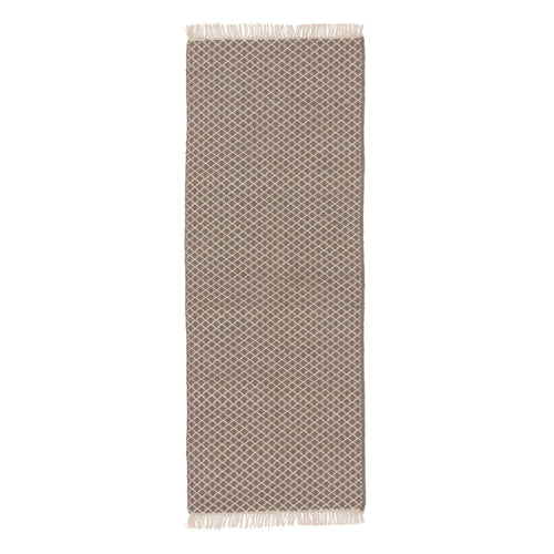 Loni runner, grey & off-white, 100% wool | URBANARA runners