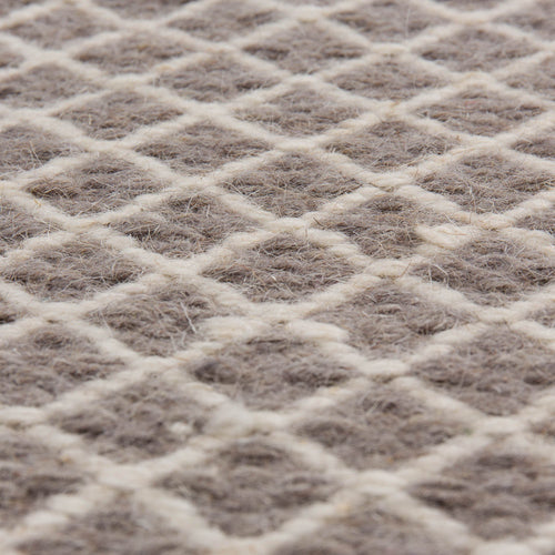 Loni runner in grey & off-white, 100% wool |Find the perfect runners