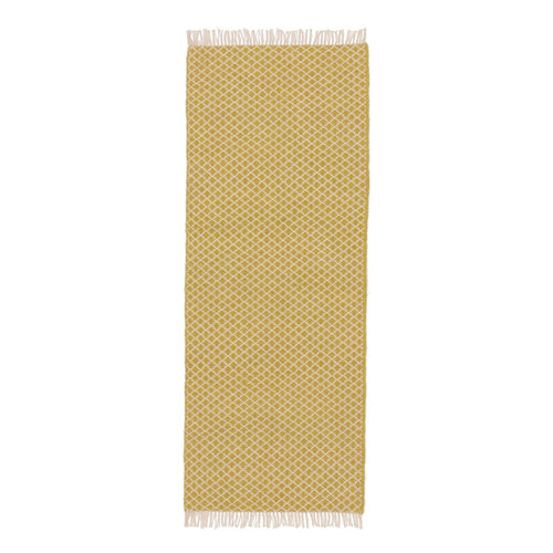 Loni runner, light yellow & off-white, 100% wool |High quality homewares