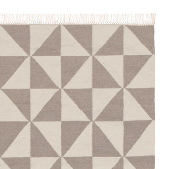 Almi rug, grey & off-white, 50% wool & 50% cotton
