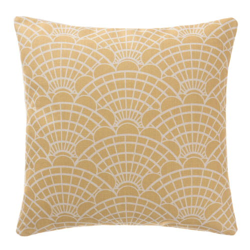 Lune cushion cover, mustard & natural, 100% linen
