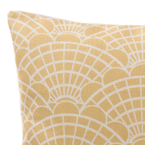 Lune cushion cover, mustard & natural, 100% linen | URBANARA cushion covers
