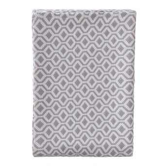 Viana bedspread, grey & white, 100% cotton