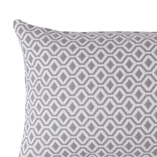 Viana cushion cover, grey & white, 100% cotton | URBANARA cushion covers