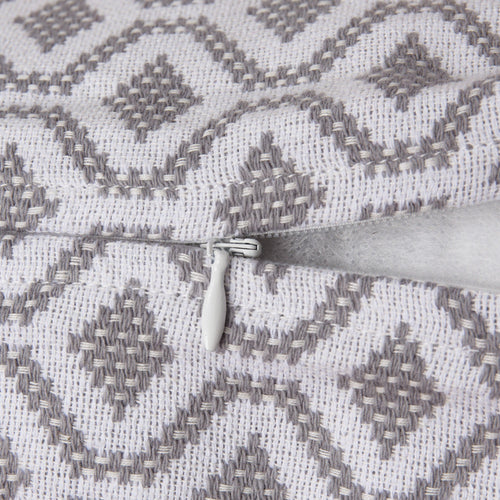 Viana Cushion Cover [Grey/White]