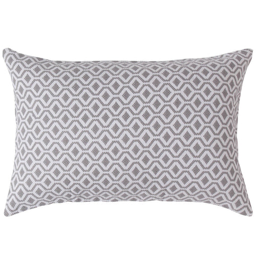 Viana cushion cover, grey & white, 100% cotton