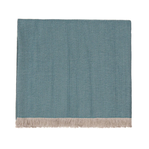 Alkas blanket, grey green & stone grey, 50% linen & 50% cotton