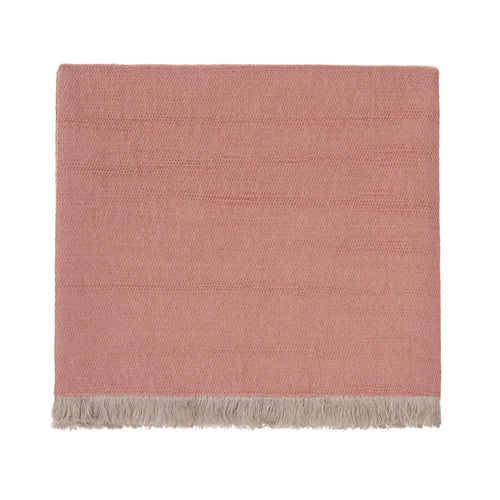 Alkas blanket, dusty pink & stone grey, 50% linen & 50% cotton