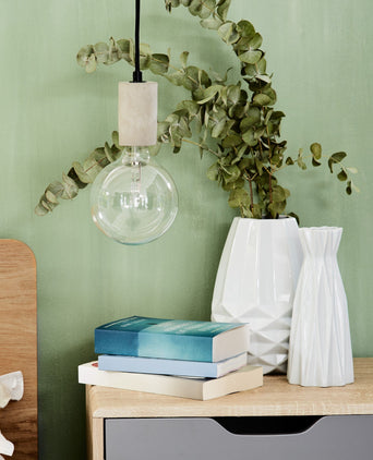 Salby pendant lamp, light grey, 100% concrete