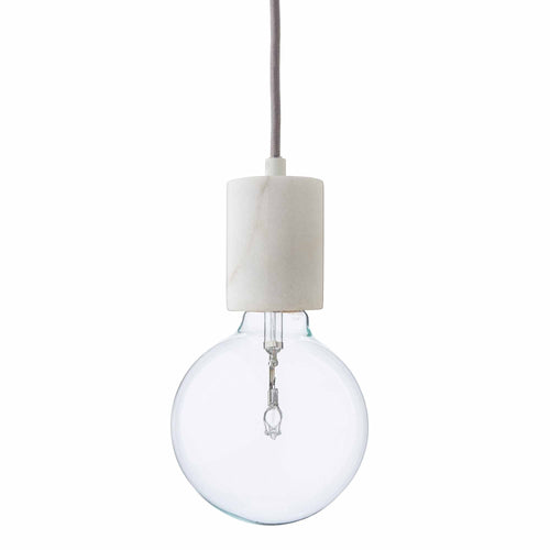 Salby pendant lamp, white, 100% marble