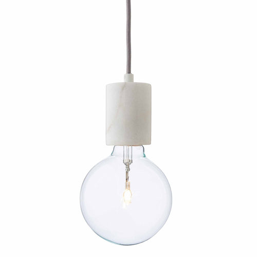 Salby pendant lamp, white, 100% marble | URBANARA pendant lamps