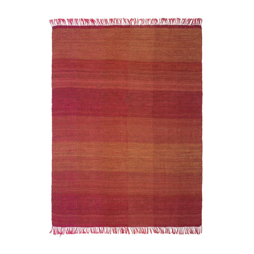 Birami blanket, red & orange & mustard, 60% linen & 40% silk | URBANARA silk blankets