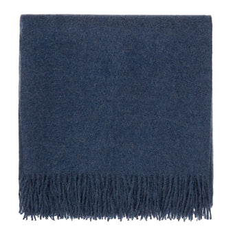 Arica blanket, denim blue, 100% baby alpaca wool