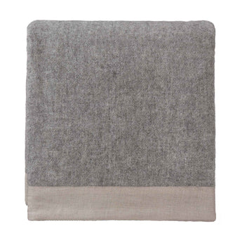 Fyn Wool Blanket grey & natural, 100% new wool & 100% linen