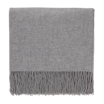 Almora blanket, light grey, 50% cashmere wool & 50% wool