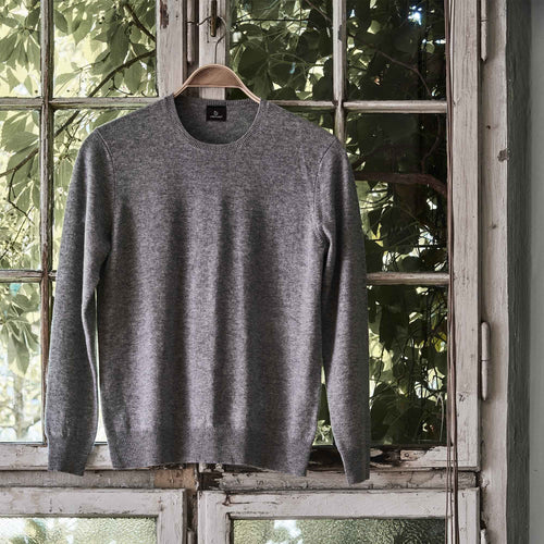 Nora jumper, light grey, 50% cashmere wool & 50% wool |High quality homewares