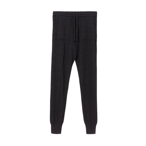 Nora joggers, charcoal, 50% cashmere wool & 50% wool | URBANARA loungewear
