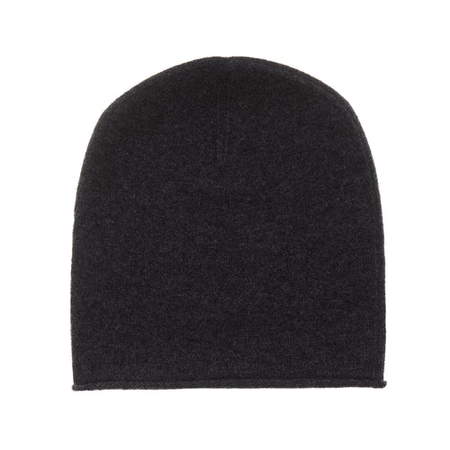 Nora hat, charcoal, 50% cashmere wool & 50% wool | URBANARA hats & scarves