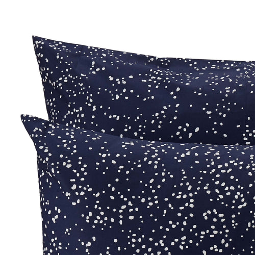 Connemara Bed Linen dark blue & white, 100% combed cotton | URBANARA percale bedding