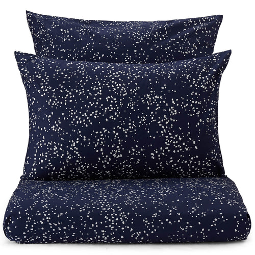 Connemara pillowcase, dark blue & white, 100% cotton